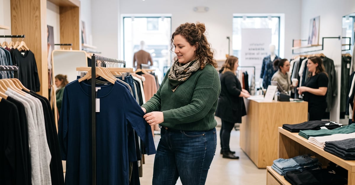 Femme grande taille élégante en tenue tendance, mode inclusive et stylée au quotidien