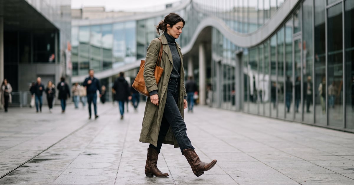 Bottes santiags entre héritage western et mode contemporaine, cuir et détails brodés