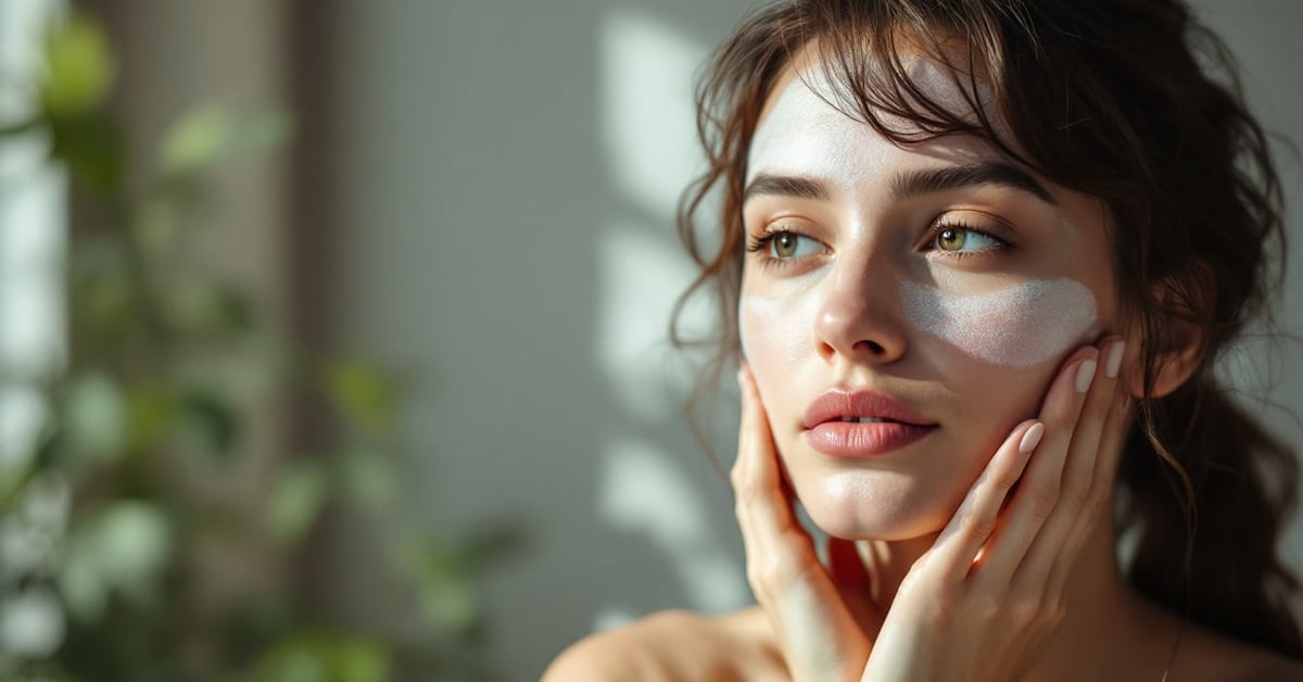 Coffret soin du visage femme élégant avec produits de beauté soigneusement disposés