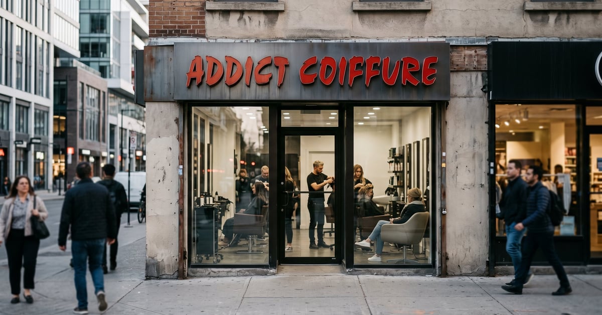 Addict coiffure : coiffeur passionné au travail dans un salon moderne et élégant